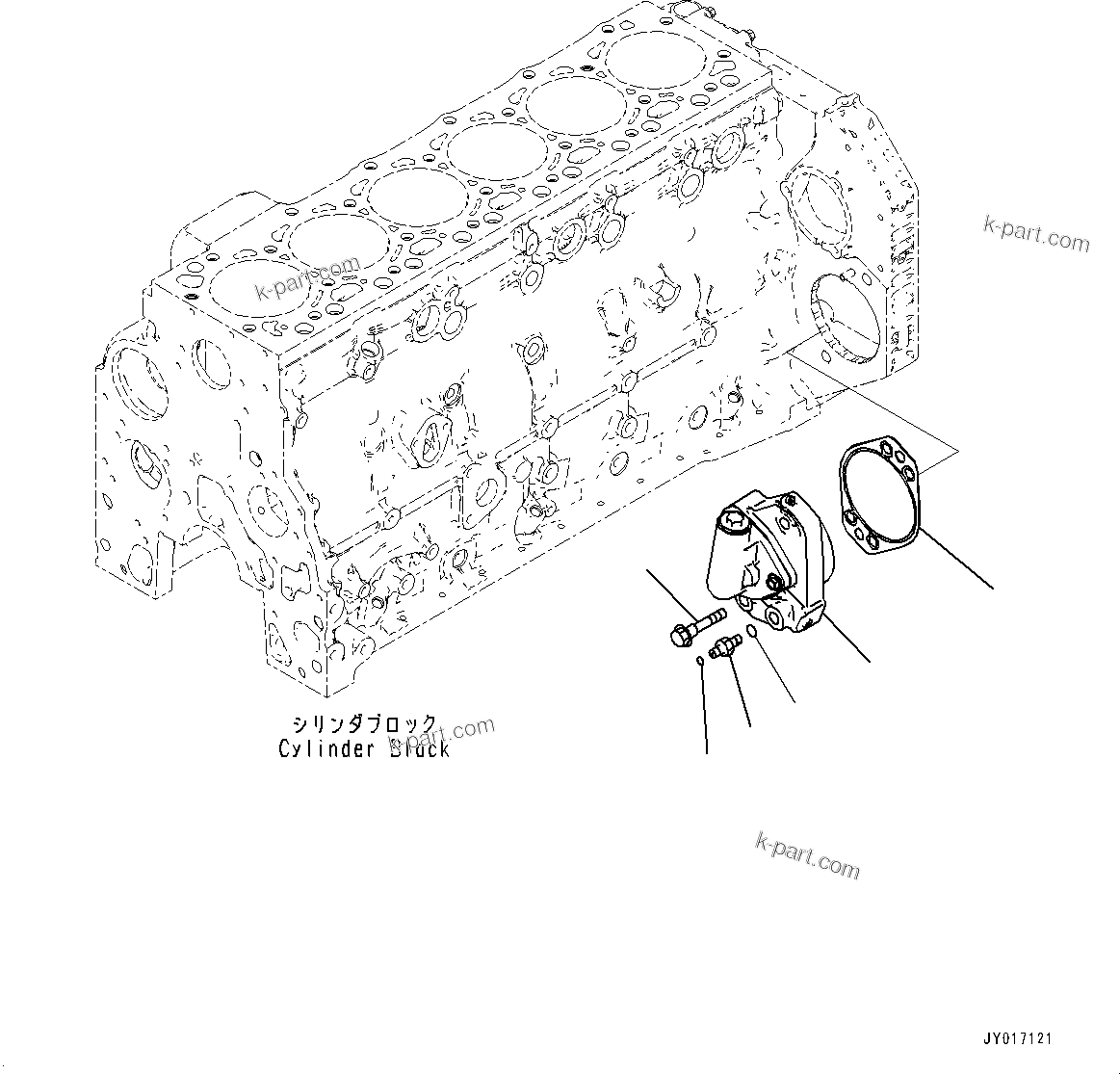 Komatsu parts book diagram for SAA6D107E-2 S/N 26603998-UP (For PC228US-10/PC228USLC-10): –ы€іОЯЭМЯ, (#26603998-)