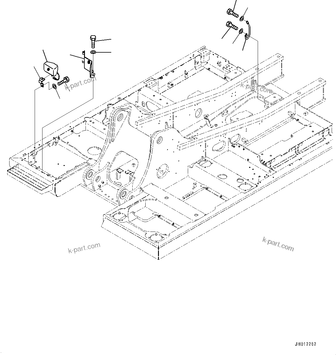 Komatsu parts book diagram for PC240LC-11 S/N 95001-UP: ELECTRIC WIRING HARNESS, WORKING LAMP (#95001-)