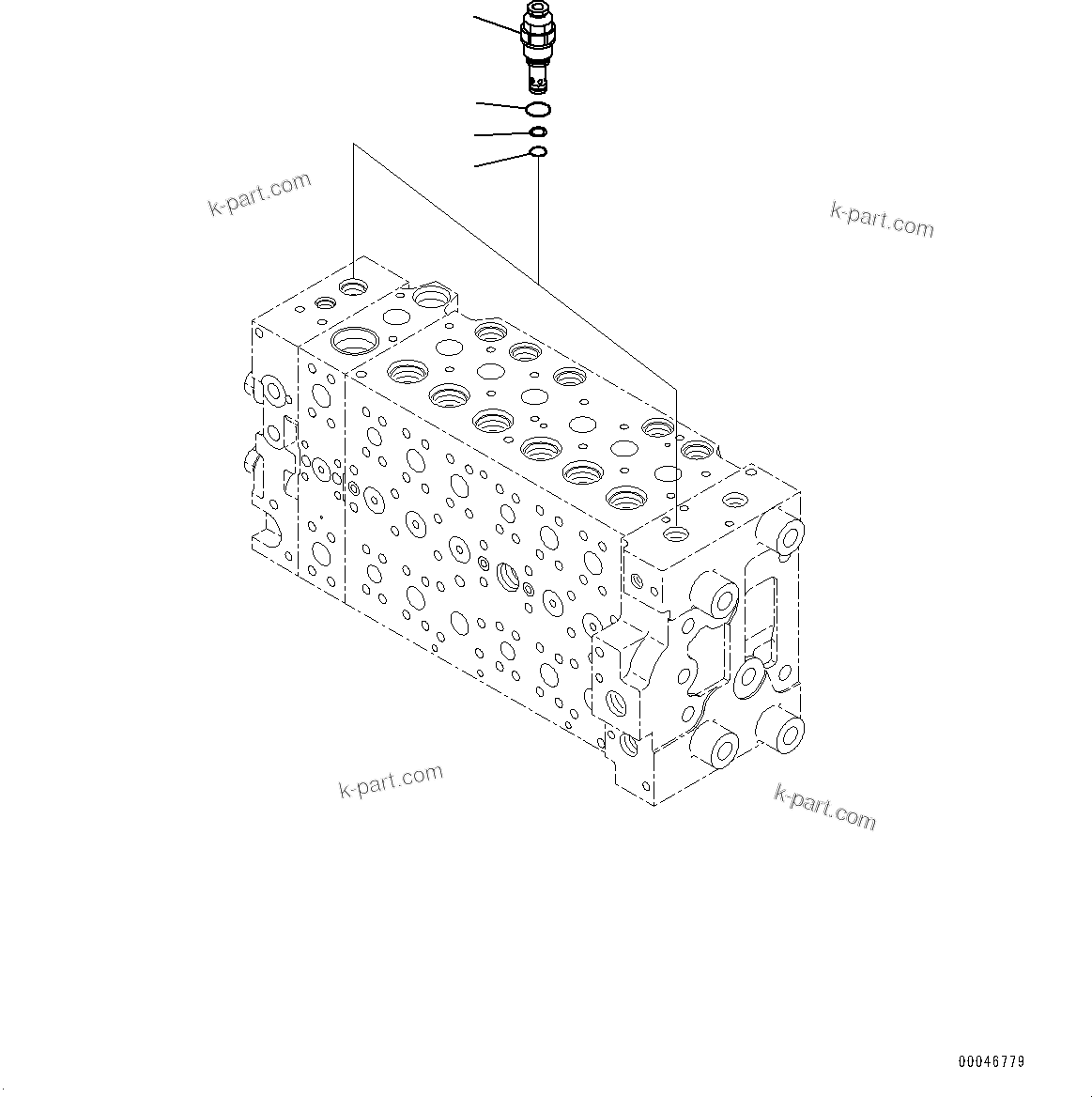 Komatsu parts book diagram for PC240LC-11 S/N 95001-UP: CONTROL VALVE, INNER PARTS (9/21) (#95001-)