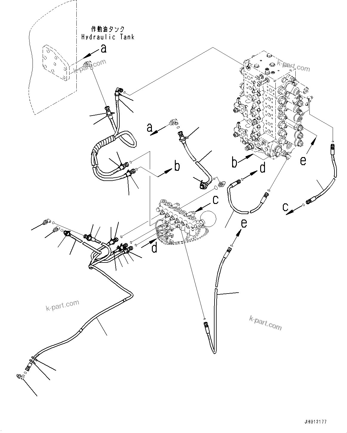 Komatsu parts book diagram for PC240LC-11 S/N 95001-UP: SOLENOID VALVE, PIPING (#95001-)