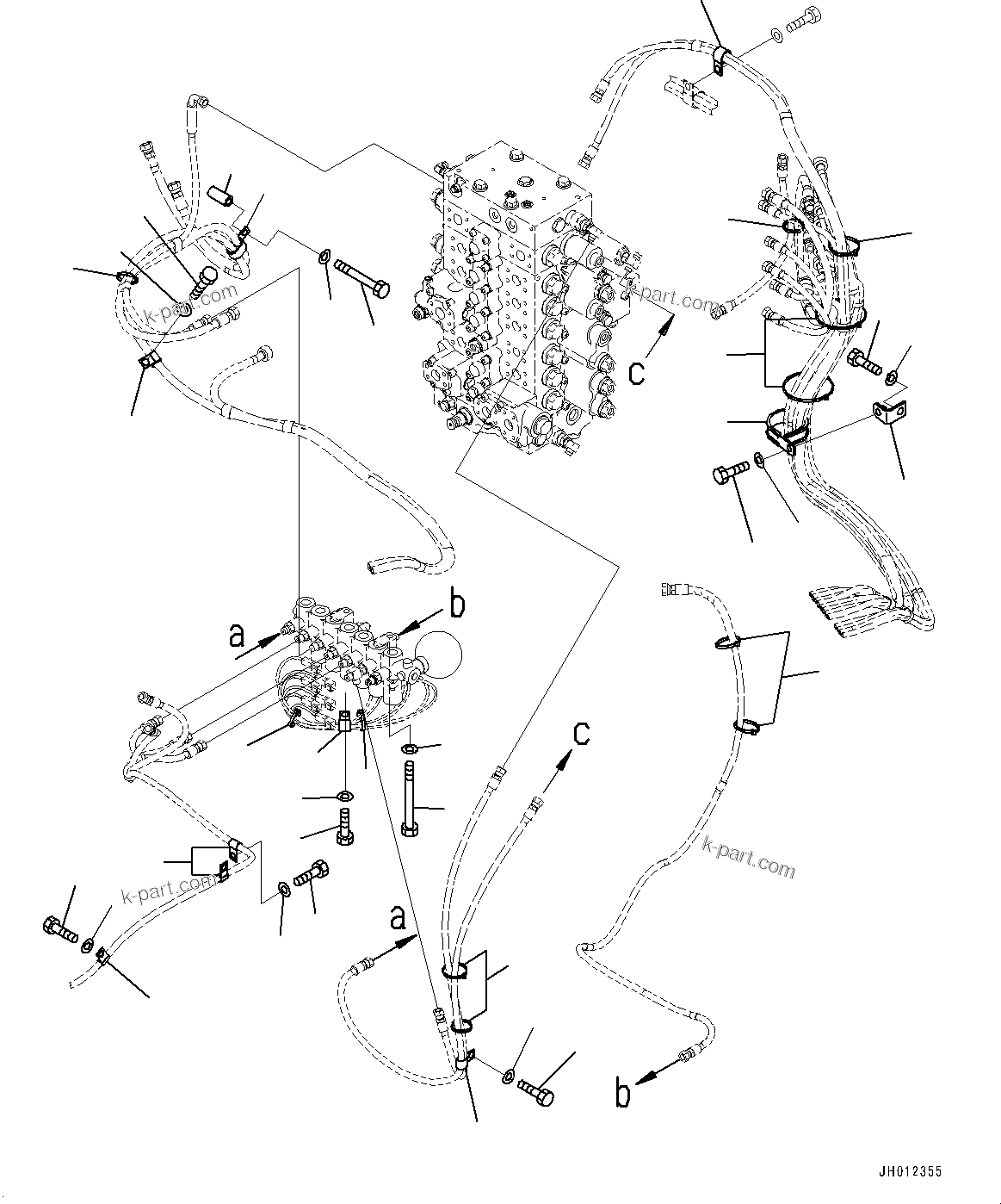 Komatsu parts book diagram for PC240LC-11 S/N 95001-UP: SOLENOID VALVE, MOUNTING (#95001-95024)