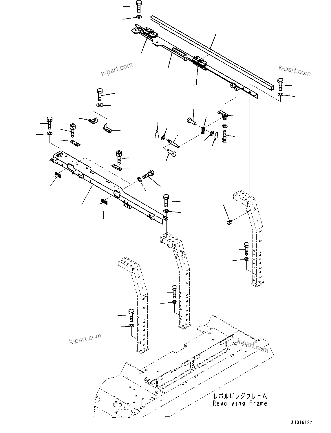 Komatsu parts book diagram for PC240LC-11 S/N 95001-UP: SIDE COVER L.H., (2/2) (#95001-)