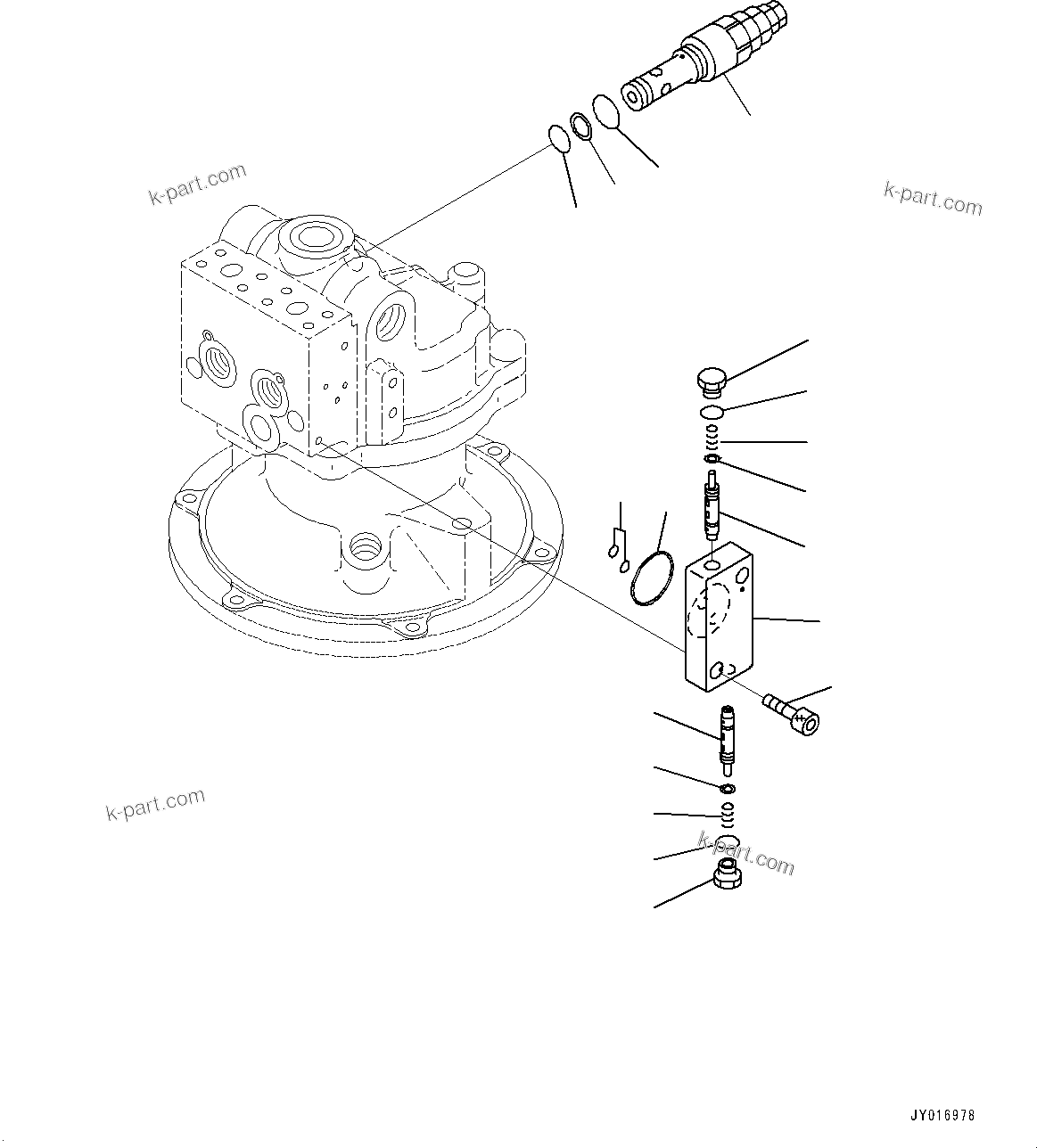 Komatsu parts book diagram for PC240LC-11 S/N 95001-UP: SWING MACHINERY AND MOTOR, INNER PARTS (3/3) (#95001-)