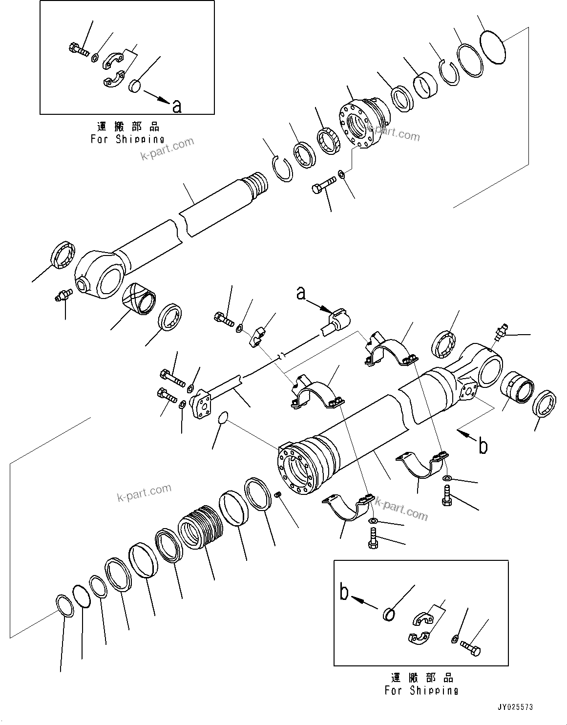 Komatsu parts book diagram for PC240LC-11 S/N 95001-UP: ARM, BUCKET CYLINDER (#95001-)