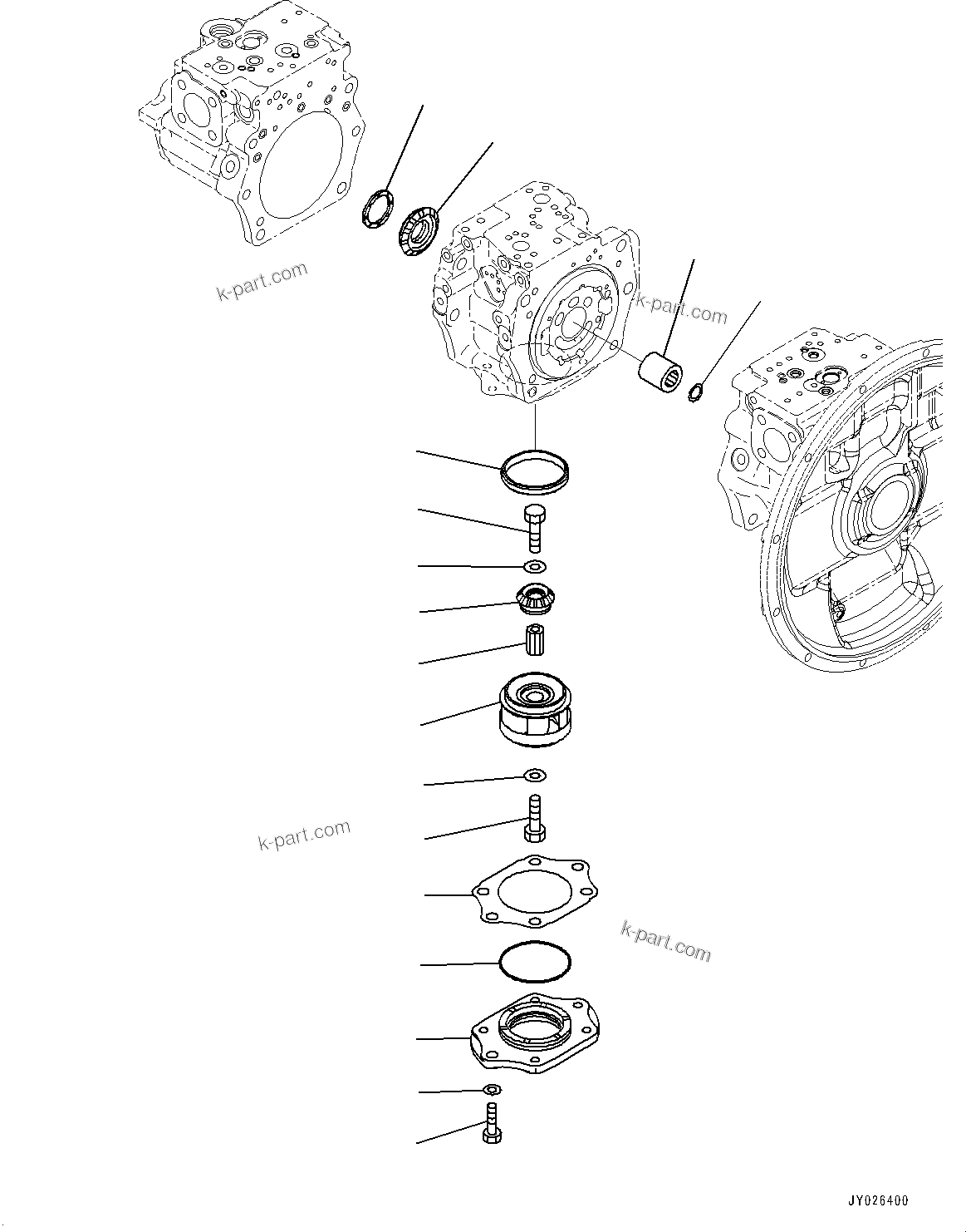 Komatsu parts book diagram for PC360LC-11 S/N 90001-UP (For North America): PISTON PUMP, INNER PARTS (10/13) (#90260-)