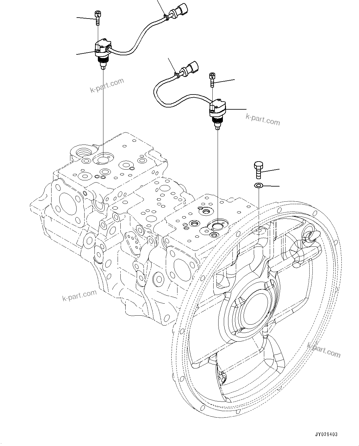Komatsu parts book diagram for PC360LC-11 S/N 90001-UP (For North America): PISTON PUMP, INNER PARTS (13/13) (#90260-)