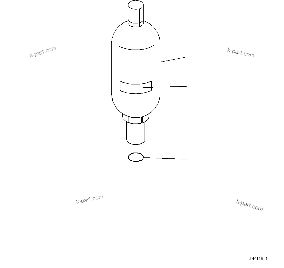 Komatsu parts book diagram for PC360LC-11 S/N 90001-UP (For North America): ATTACHMENT PIPING, ACCUMULATOR (#90001-)