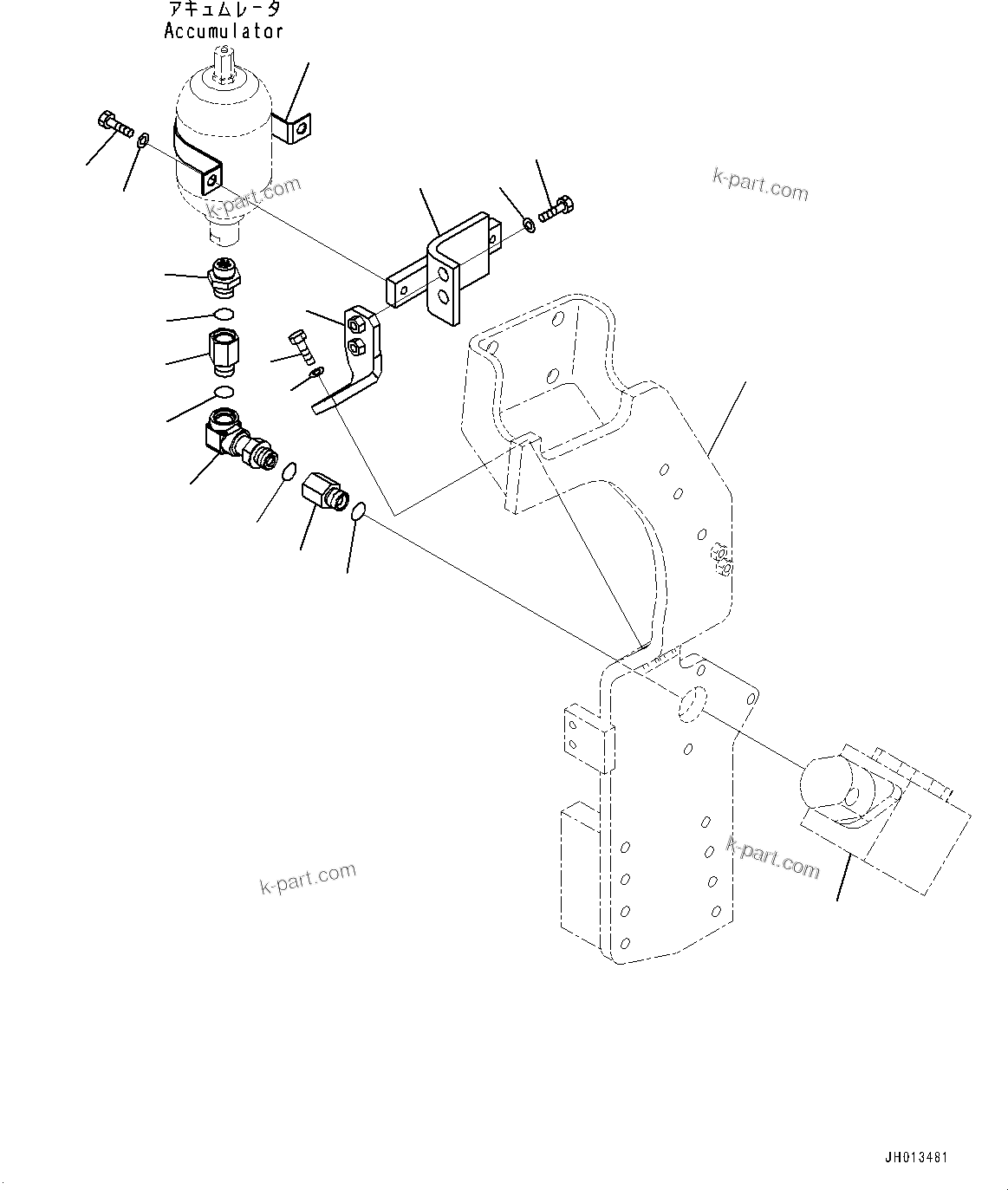 Komatsu parts book diagram for PC360LC-11 S/N 90001-UP (For North America): ATTACHMENT PIPING, PILOT FILTER MOUNTING (#90001-)