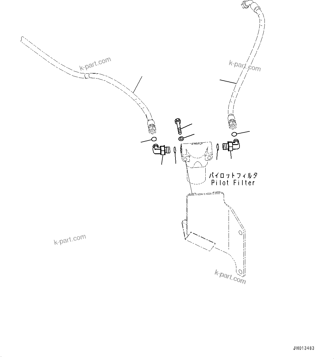 Komatsu parts book diagram for PC360LC-11 S/N 90001-UP (For North America): ATTACHMENT PIPING, BRACKET (#90001-)