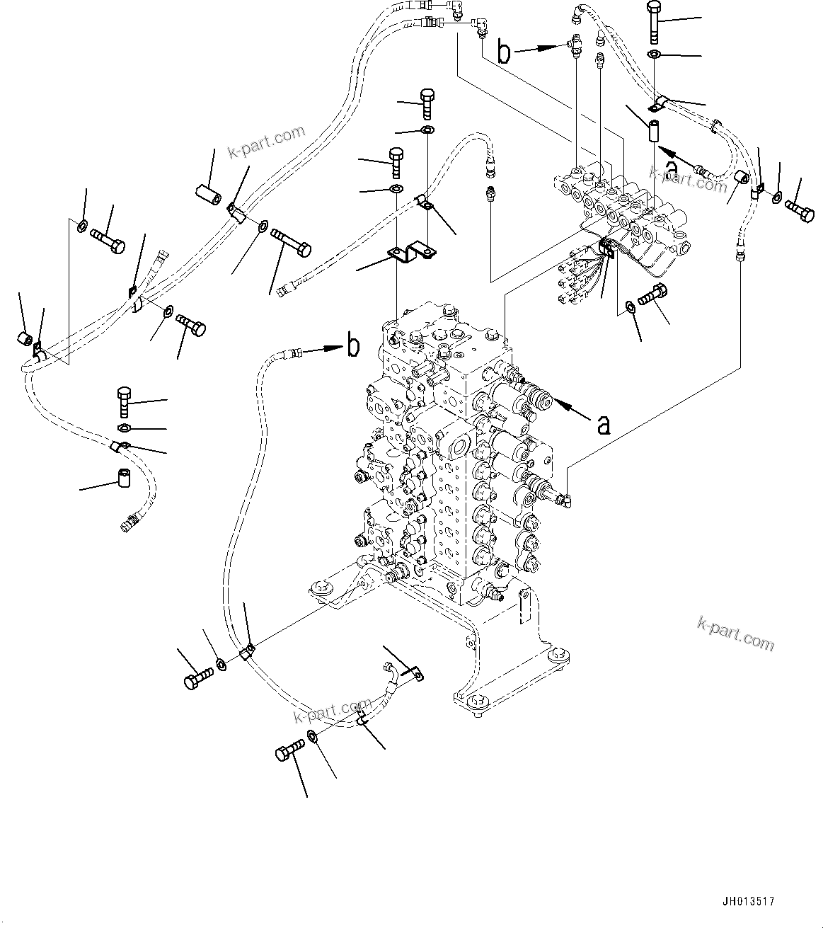 Komatsu parts book diagram for PC360LC-11 S/N 90001-UP (For North America): SOLENOID VALVE, CLIP (#90001-)