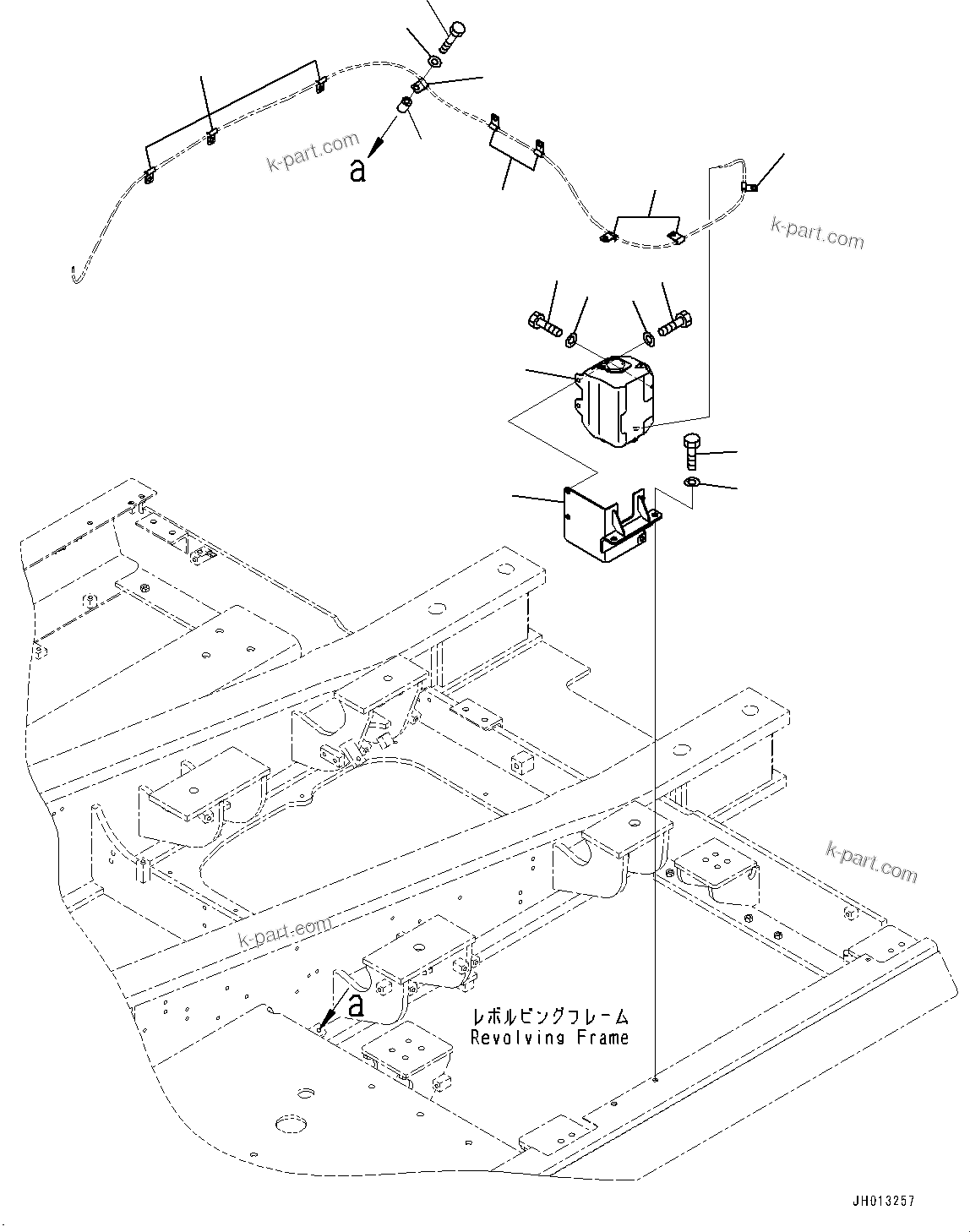 Komatsu parts book diagram for PC360LC-11 S/N 90001-UP (For North America): WINDOW WASHER (#90001-)