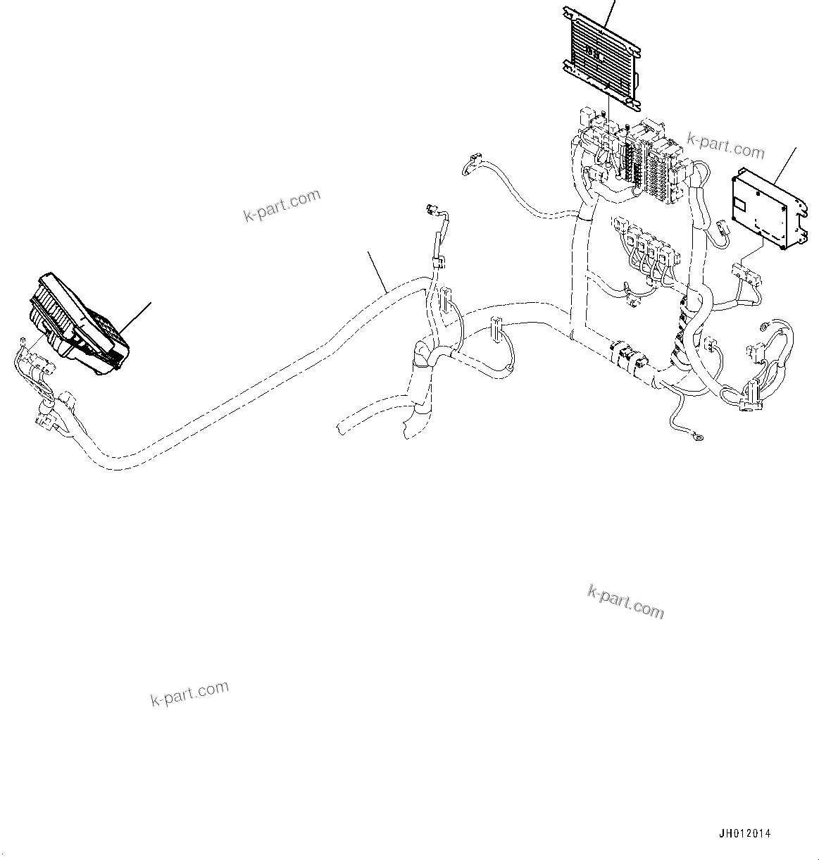 Komatsu parts book diagram for PC360LC-11 S/N 90001-UP (For North America): CAB, FLOOR, TRAVEL CONTROL LEVER (#90001-)