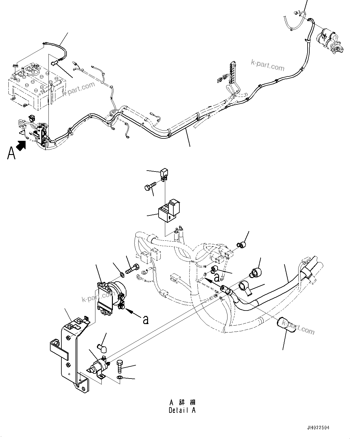 Komatsu parts book diagram for PC360LC-11 S/N 90001-UP (For North America): CAB, PPC VALVE FOR WORK EQUIPMENT, R.H. (#90001-)