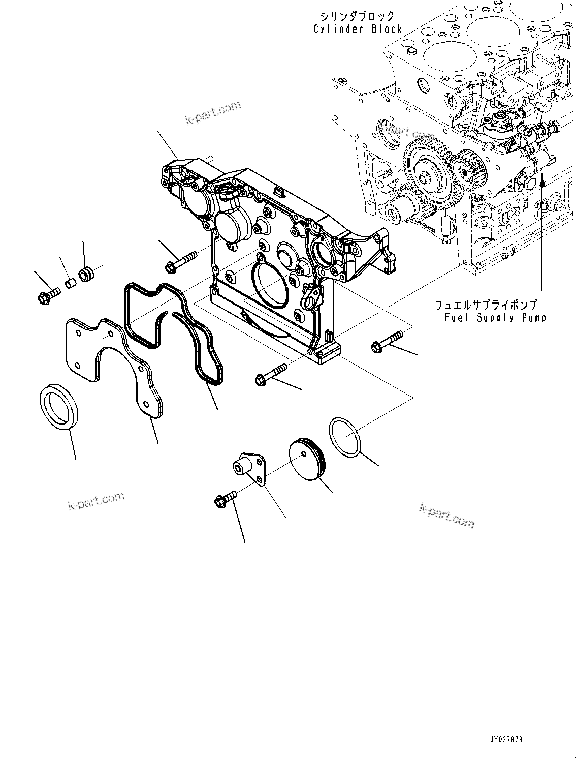 Komatsu parts book diagram for SAA4D95LE-7BB S/N 800001-UP (For D39EX-24/D39EXI-24/D39PX-24/D39PXI-24): CAMSHAFT (#800001-)