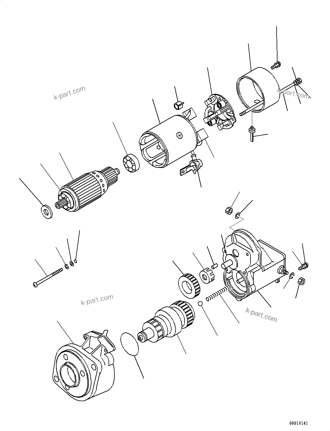 Komatsu parts book diagram for SAA4D95LE-7BB S/N 800001-UP (For D39EX-24/D39EXI-24/D39PX-24/D39PXI-24): ALTERNATOR, INNER PARTS (#800001-)