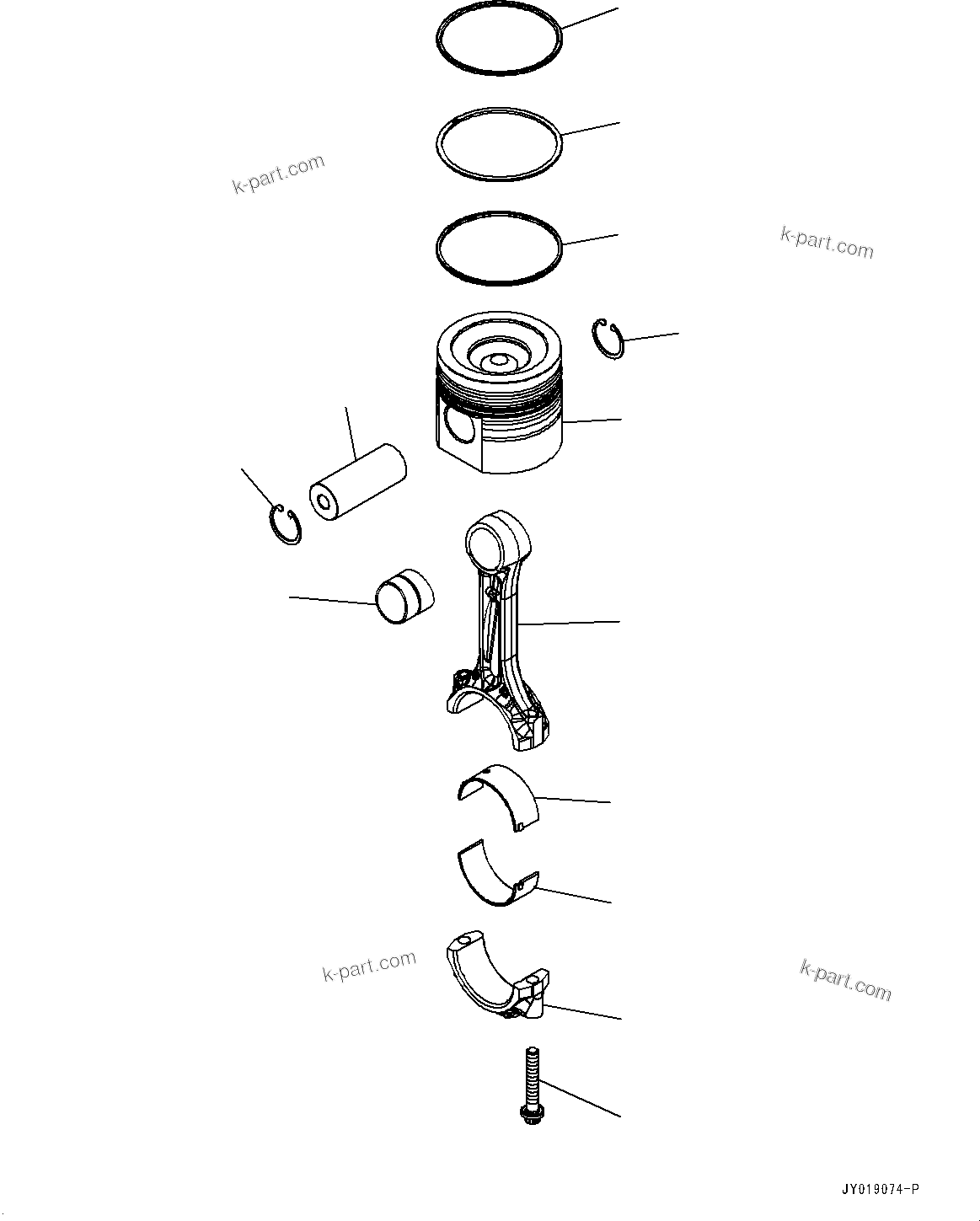 Komatsu parts book diagram for SAA4D95LE-7BB S/N 800001-UP (For D39EX-24/D39EXI-24/D39PX-24/D39PXI-24): PARTS PERFORMANCE, PISTON (#800001-)