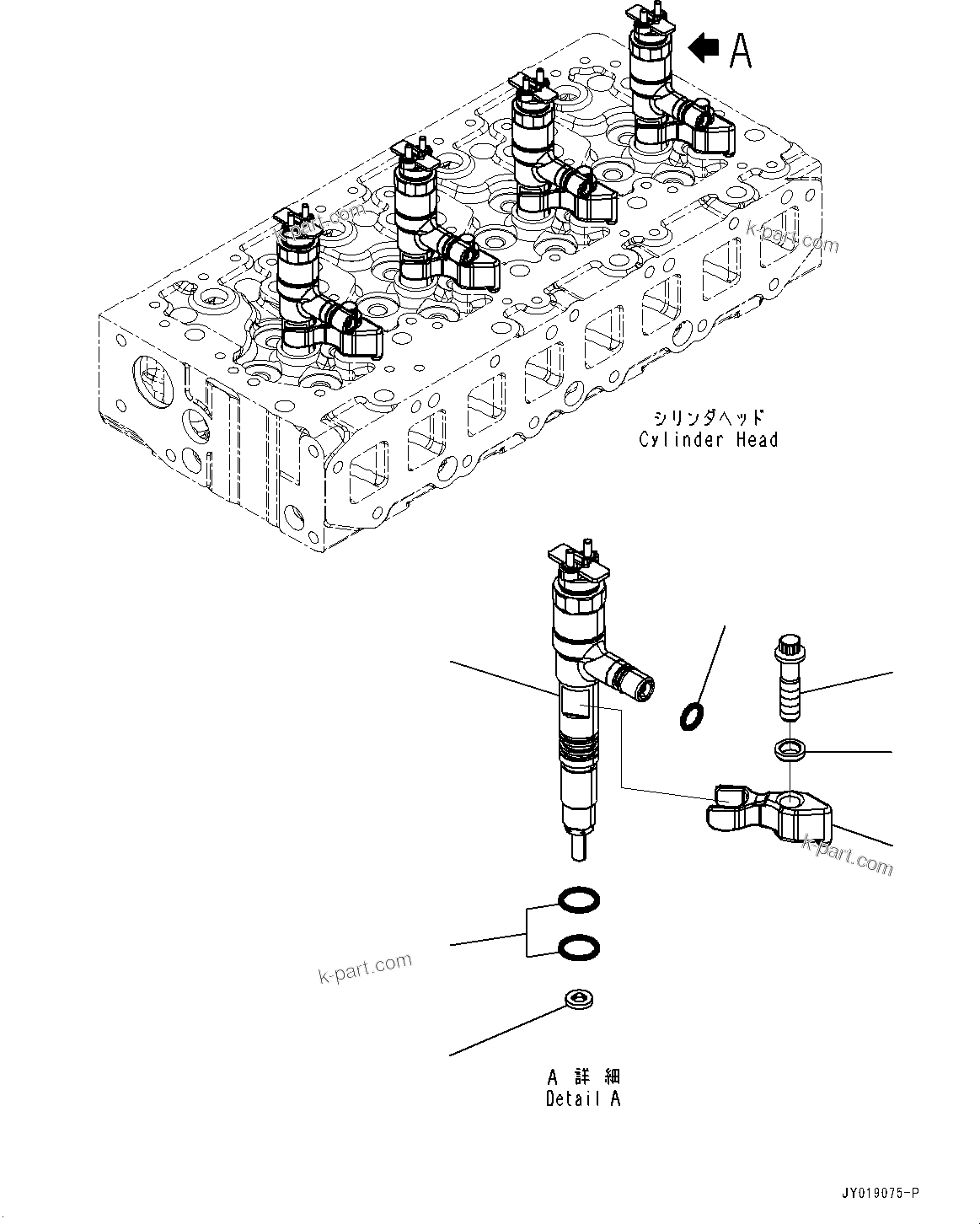 Komatsu parts book diagram for SAA4D95LE-7BB S/N 800001-UP (For D39EX-24/D39EXI-24/D39PX-24/D39PXI-24): PARTS PERFORMANCE, INJECTOR (#800001-)