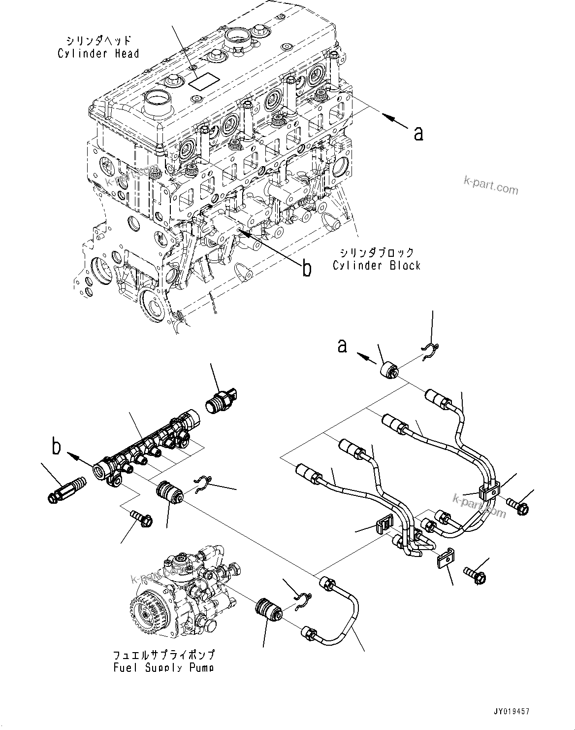 Komatsu parts book diagram for SAA4D95LE-7BB S/N 800001-UP (For D39EX-24/D39EXI-24/D39PX-24/D39PXI-24): PARTS PERFORMANCE, COMMON RAIL (#800001-)