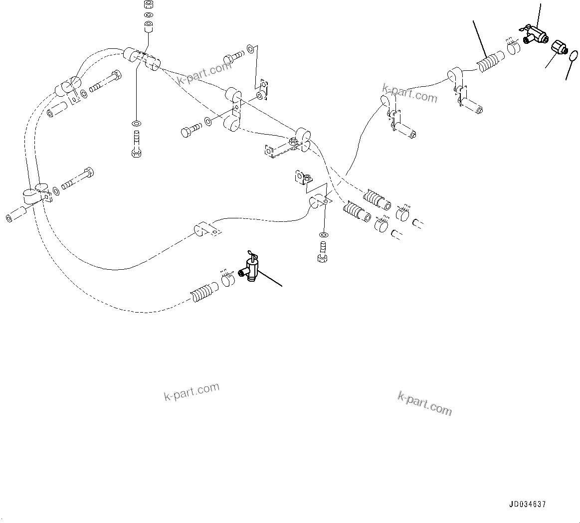Komatsu parts book diagram for HD465-7E1 S/N 20001-UP (For EU): ENGINE RELATED PARTS, AIR CONDITIONER RELATED PARTS (#20001-)