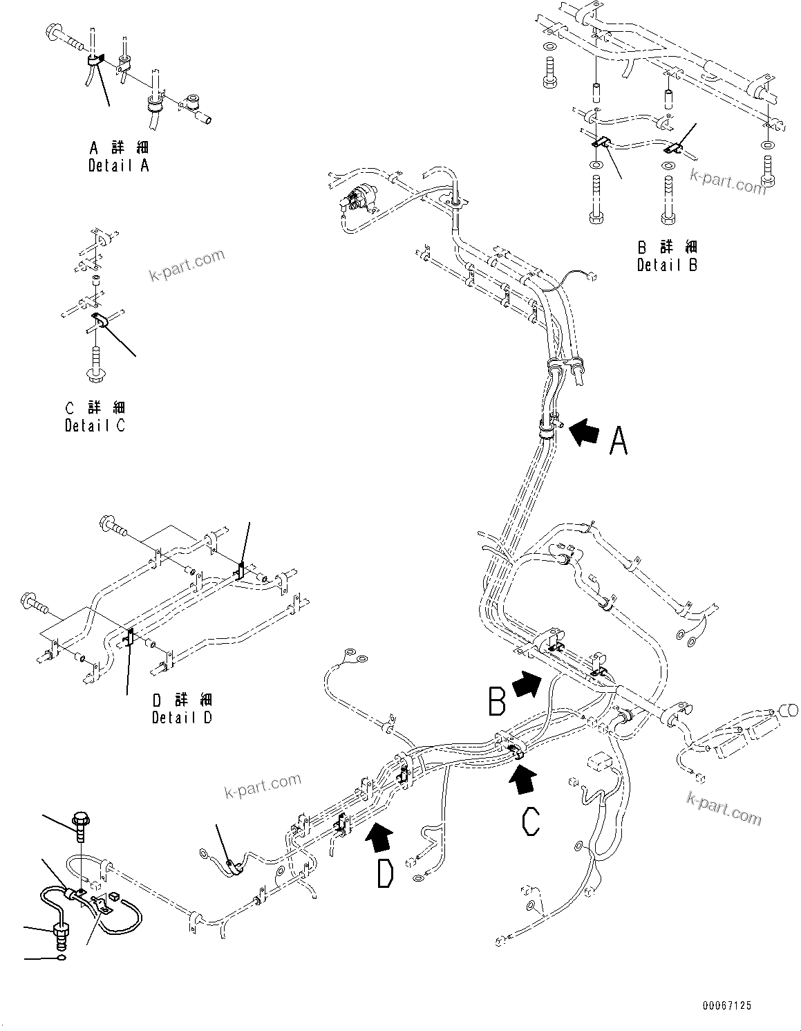 Komatsu parts book diagram for HD465-7E1 S/N 20001-UP (For EU): RADIATOR, ELECTRIC PARTS (#20001-)