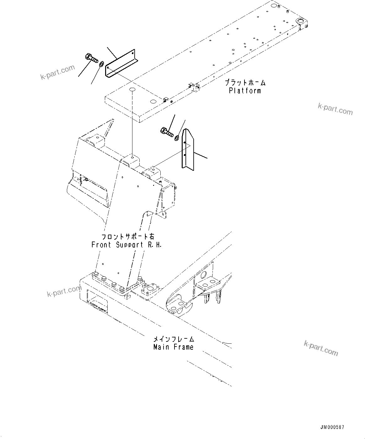 Komatsu parts book diagram for HD465-7E1 S/N 20001-UP (For EU): ELECTRIC SYSTEM, MUDGUARD (#20001-)
