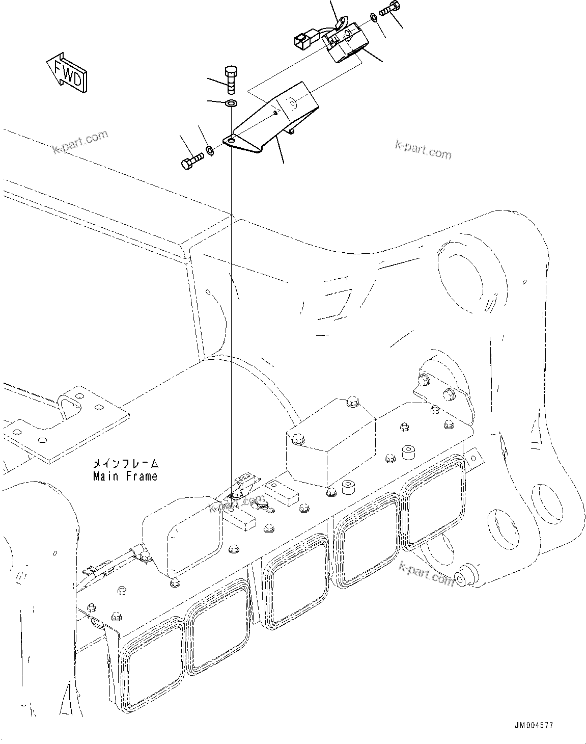 Komatsu parts book diagram for HD465-7E1 S/N 20001-UP (For EU): REAR COMBINATION LAMP AND BACKUP ALARM, REARVIEW CAMERA (#20001-)