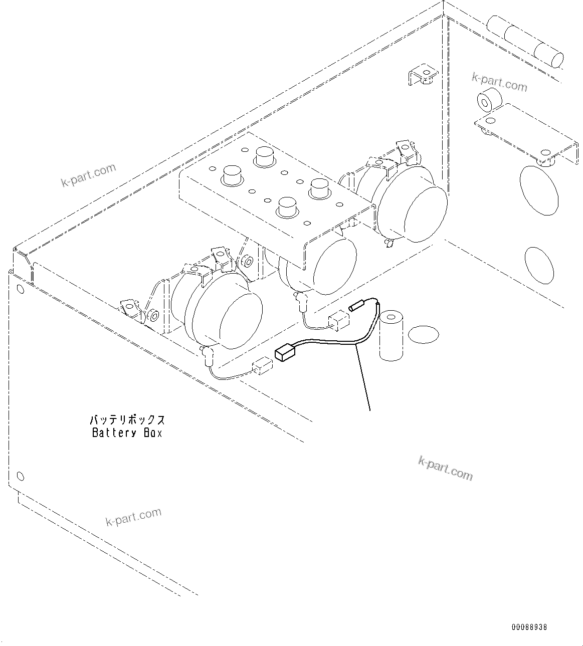 Komatsu parts book diagram for HD465-7E1 S/N 20001-UP (For EU): ENGINE OIL FILTER SENSOR (#20001-)
