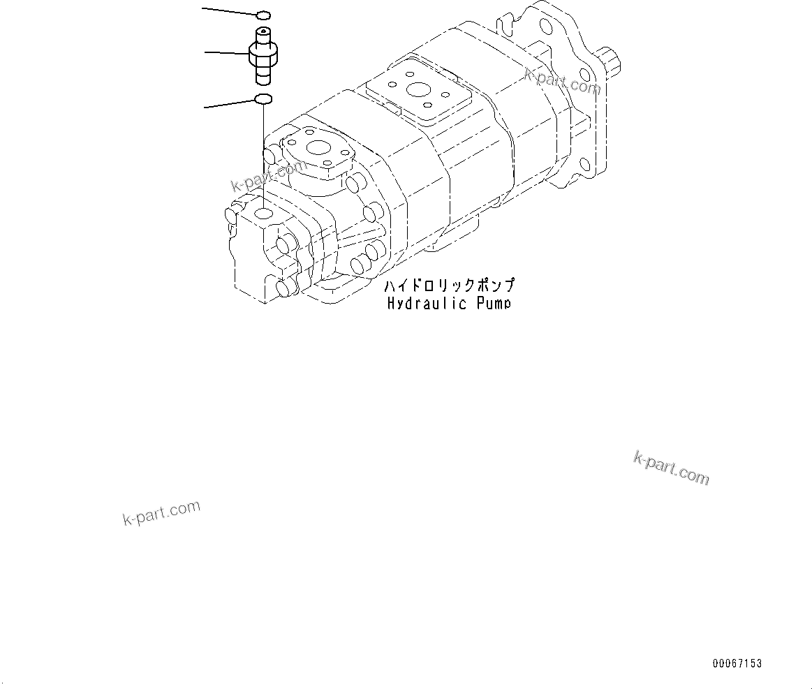 Komatsu parts book diagram for HD465-7E1 S/N 20001-UP (For EU): TORQUE CONVERTER AND TRANSMISSION, NIPPLE (#20001-)