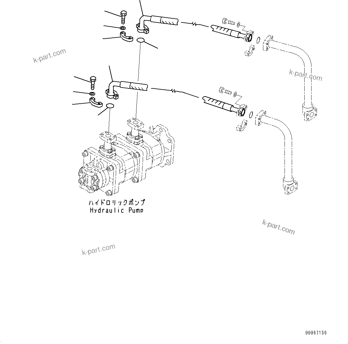 Komatsu parts book diagram for HD465-7E1 S/N 20001-UP (For EU): TORQUE CONVERTER AND TRANSMISSION, PUMP TO DEMAND VALVE (#20001-)