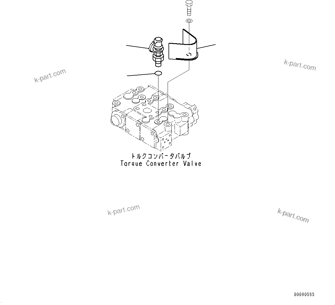 Komatsu parts book diagram for HD465-7E1 S/N 20001-UP (For EU): TORQUE CONVERTER AND TRANSMISSION, SERVICE ONLY (#20001-)
