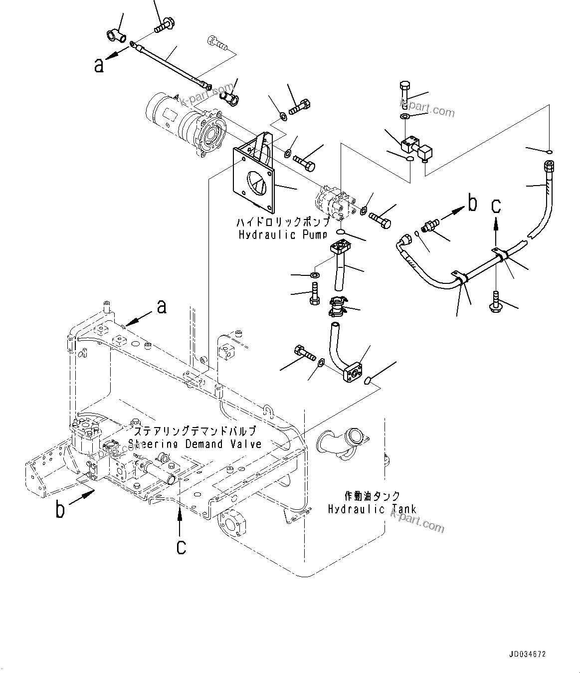 Komatsu parts book diagram for HD465-7E1 S/N 20001-UP (For EU): HYDRAULIC TANK, RELATED PARTS (2/8) (#20001-)