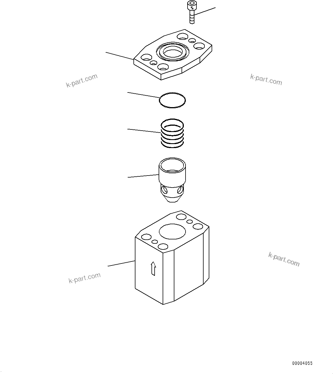 Komatsu parts book diagram for HD465-7E1 S/N 20001-UP (For EU): HYDRAULIC TANK, CHECK VALVE (#20001-)