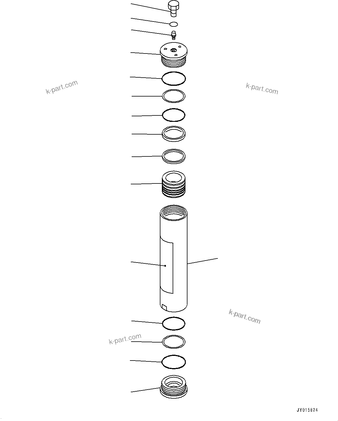 Komatsu parts book diagram for HD465-7E1 S/N 20001-UP (For EU): HYDRAULIC TANK, ACCUMULATOR (1/2) (#20001-)