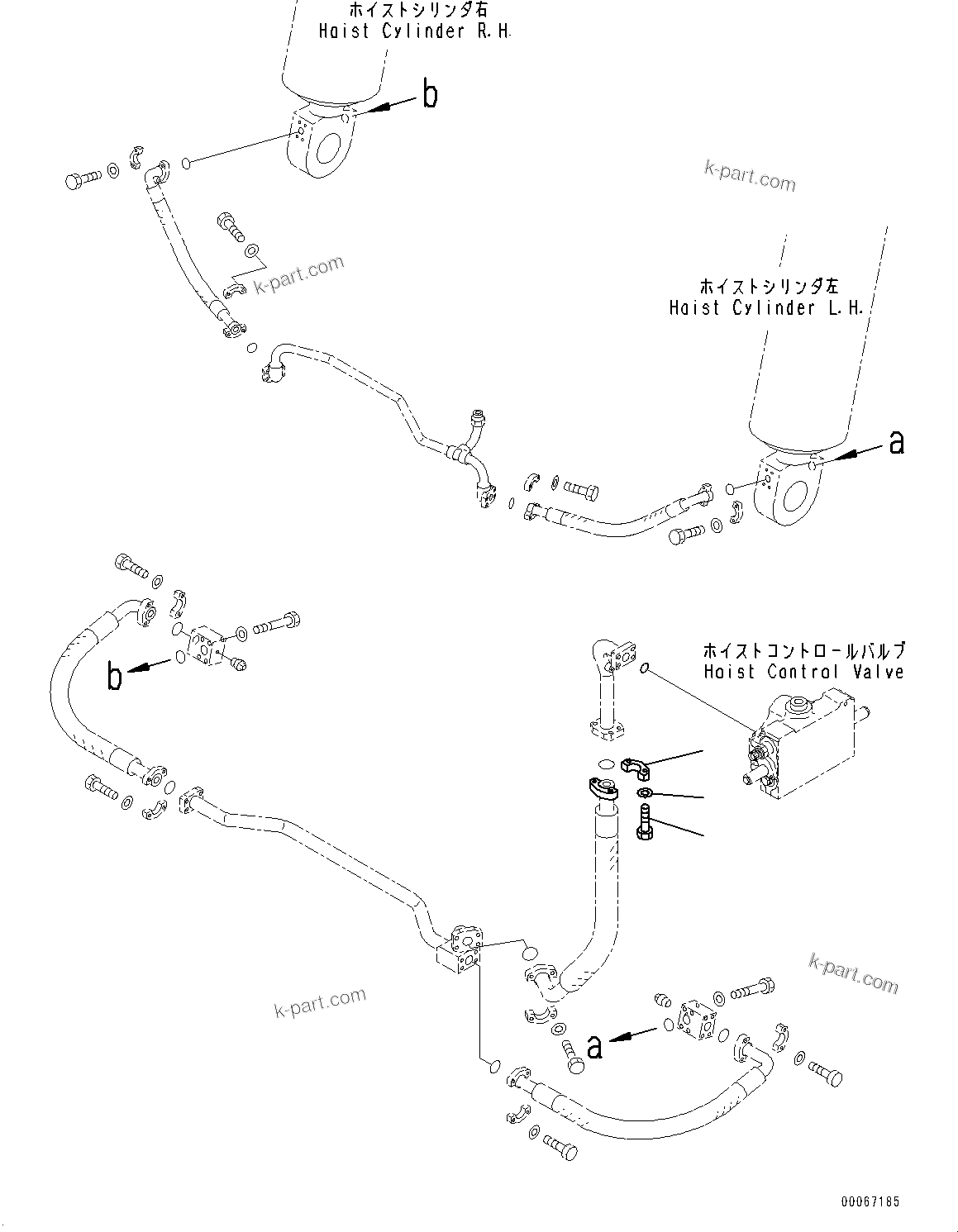 Komatsu parts book diagram for HD465-7E1 S/N 20001-UP (For EU): HYDRAULIC TANK, RELATED PARTS (6/8) (#20001-)