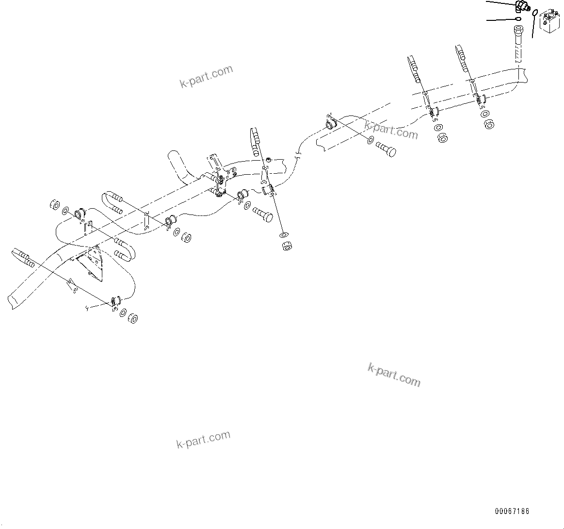Komatsu parts book diagram for HD465-7E1 S/N 20001-UP (For EU): HYDRAULIC TANK, RELATED PARTS (7/8) (#20001-)