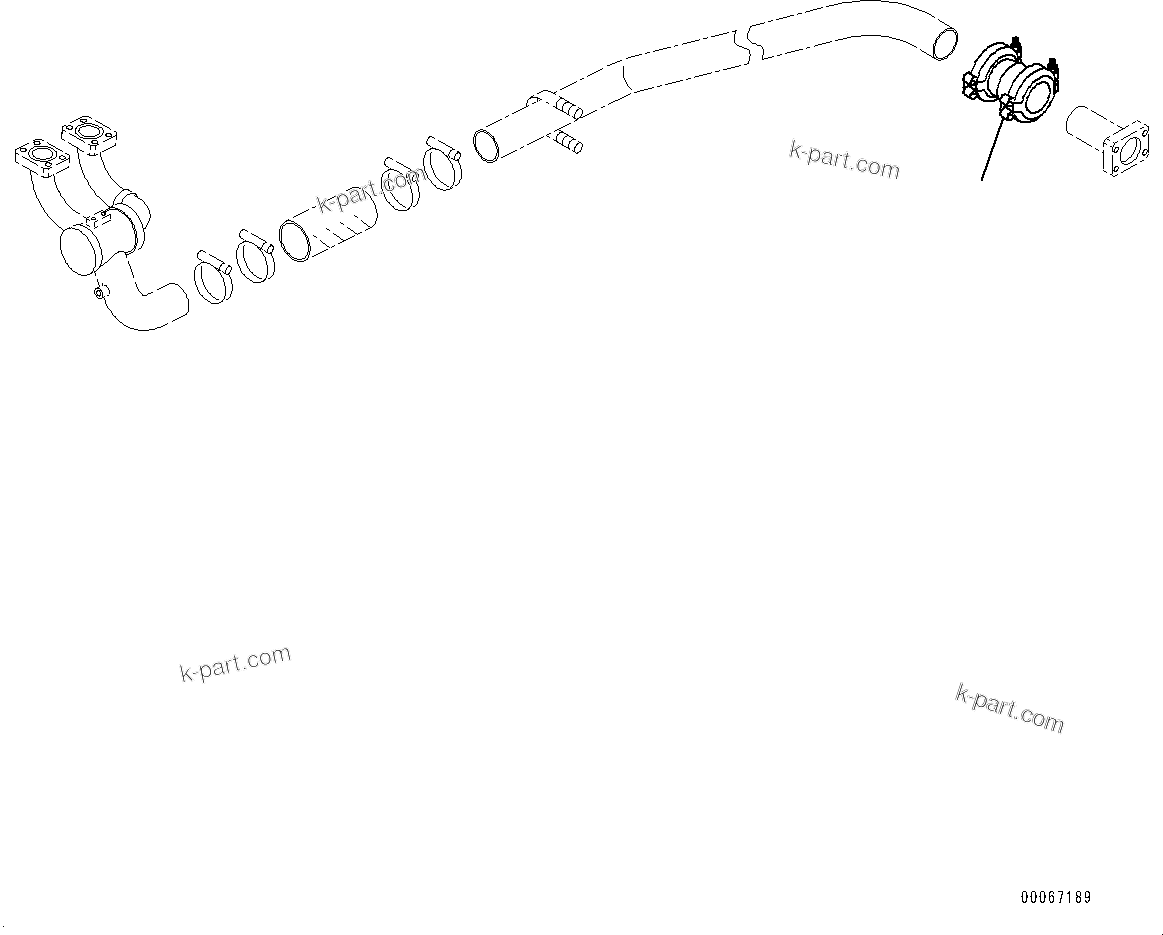 Komatsu parts book diagram for HD465-7E1 S/N 20001-UP (For EU): HYDRAULIC TANK, SUCTION PIPING (#20001-)