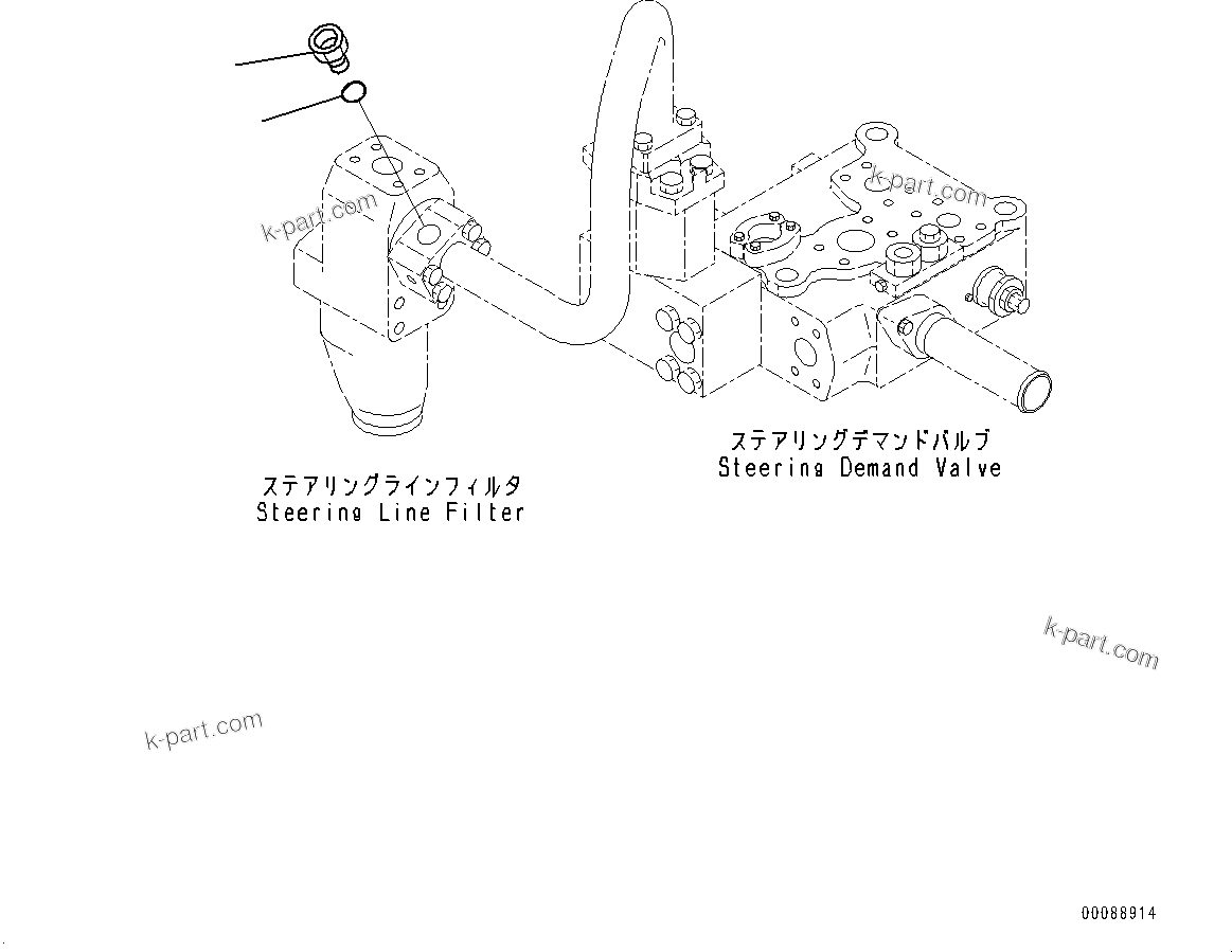 Komatsu parts book diagram for HD465-7E1 S/N 20001-UP (For EU): HYDRAULIC TANK, EMERGENCY SWITCH (#20001-)