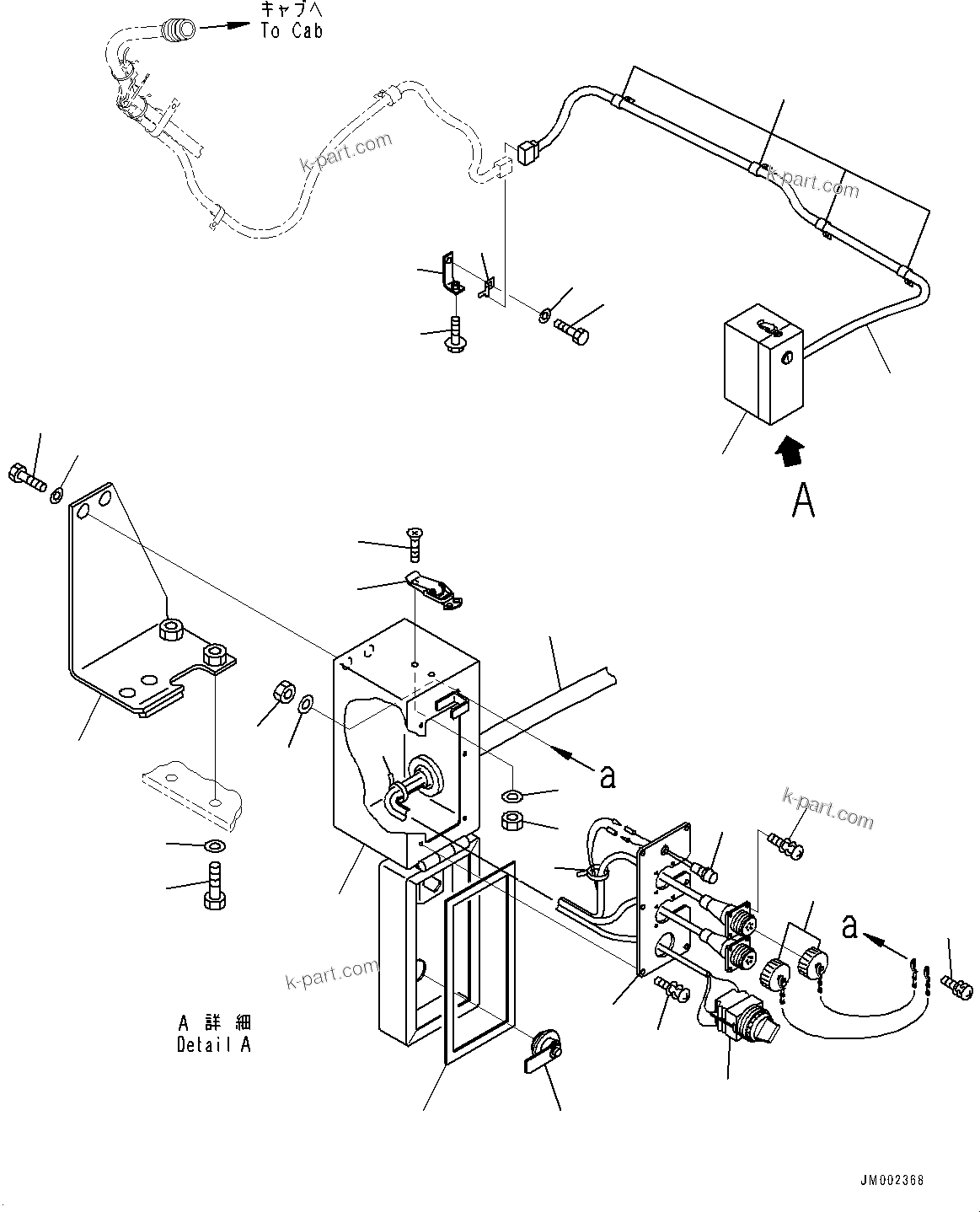 Komatsu parts book diagram for HD465-7E1 S/N 20001-UP (For EU): HYDRAULIC TANK, VEHICLE HEALTH MONITORING SYSTEM (VHMS) WIRING HARNESS (#20001-)