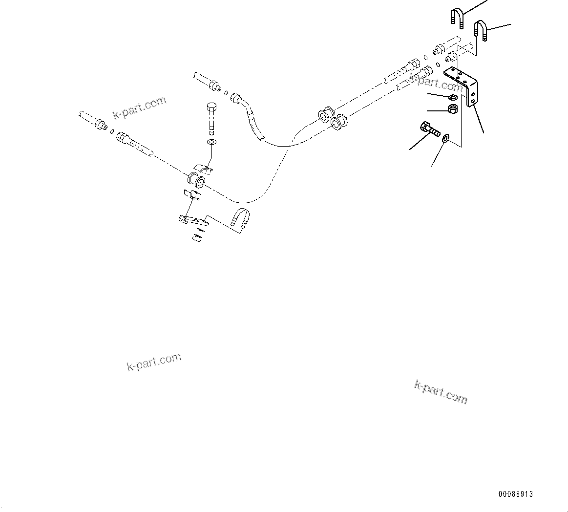 Komatsu parts book diagram for HD465-7E1 S/N 20001-UP (For EU): HYDRAULIC TANK, MOUNTING (7/10) (#20001-)