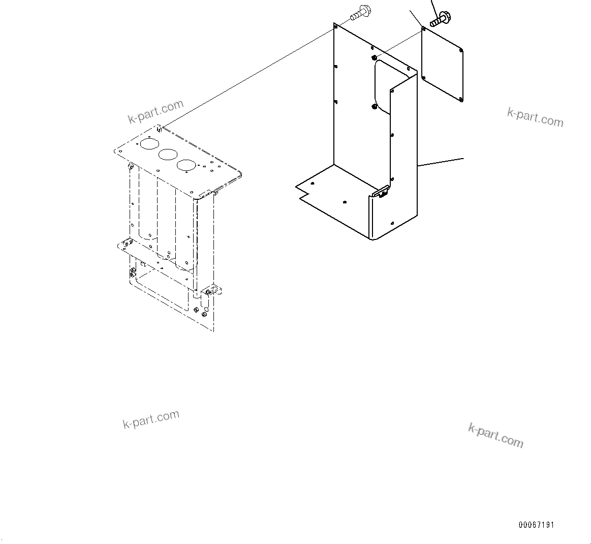 Komatsu parts book diagram for HD465-7E1 S/N 20001-UP (For EU): HYDRAULIC TANK, ACCUMULATOR COVER (#20001-)
