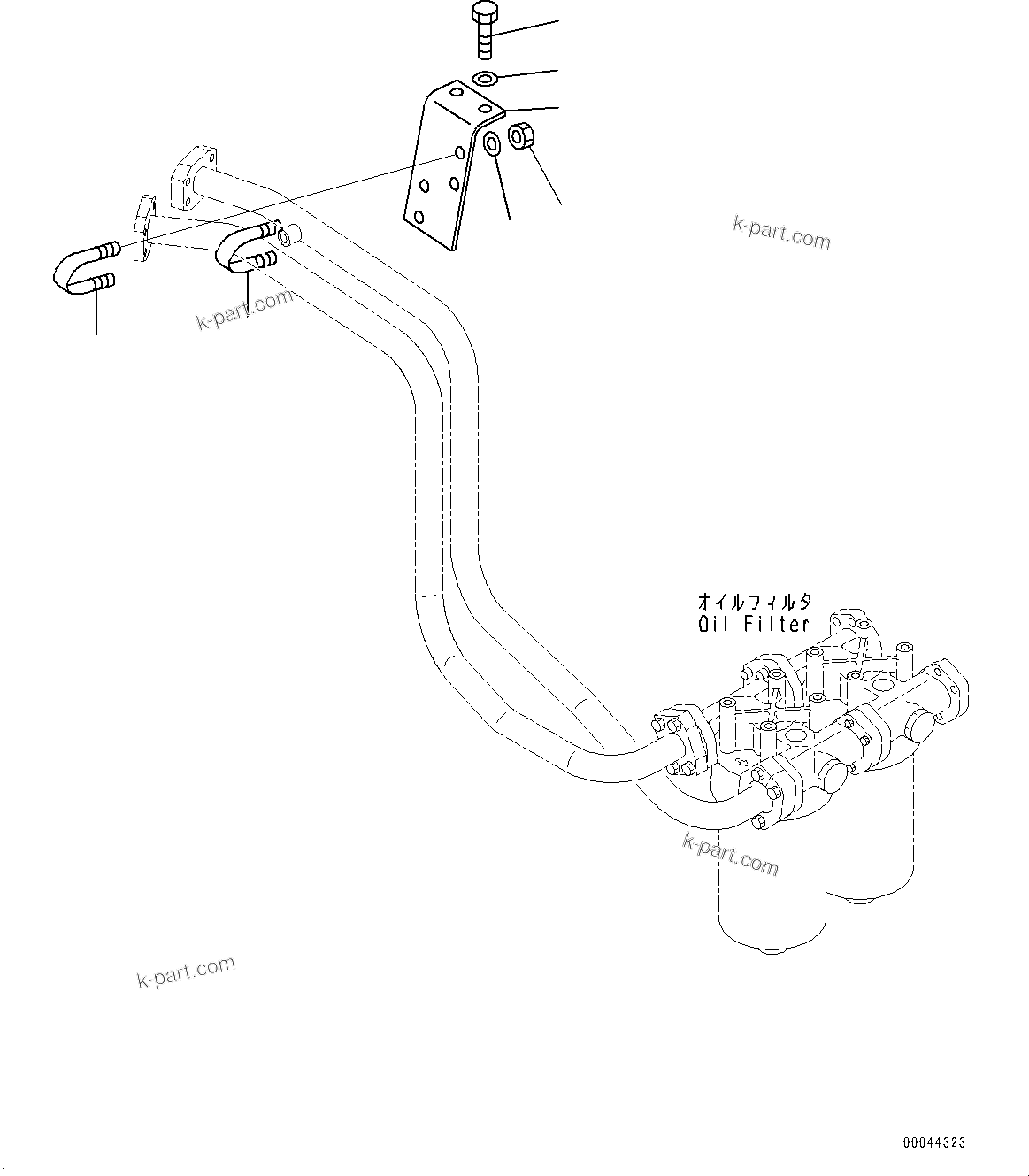 Komatsu parts book diagram for HD465-7E1 S/N 20001-UP (For EU): HYDRAULIC TANK, RELATED PARTS (8/8) (#20001-)