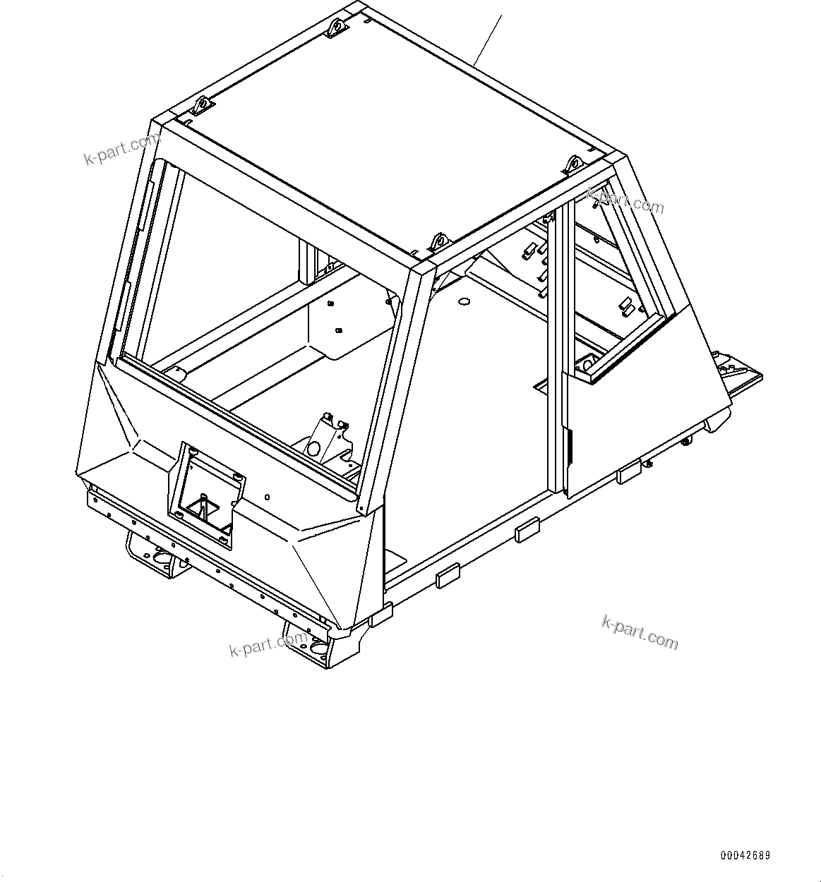 Komatsu parts book diagram for HD465-7E1 S/N 20001-UP (For EU): CAB, CAB BODY (#20001-)