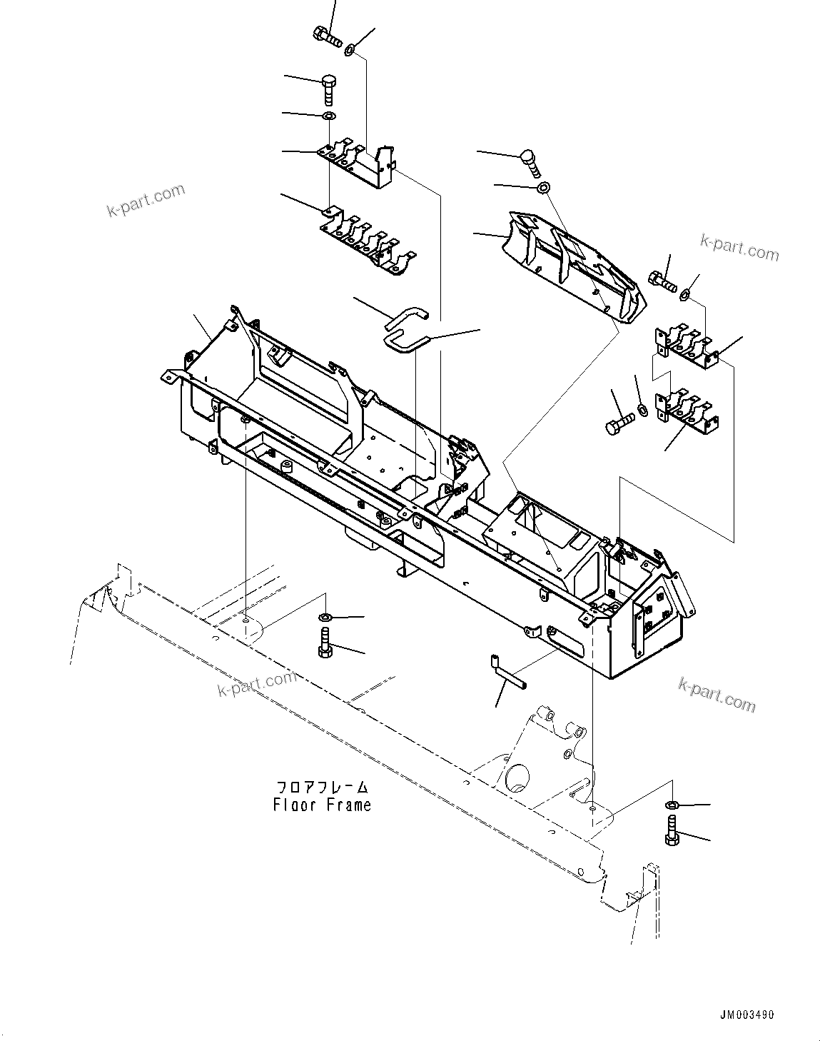 Komatsu parts book diagram for HD465-7E1 S/N 20001-UP (For EU): CAB, DASHBOARD (#20001-)