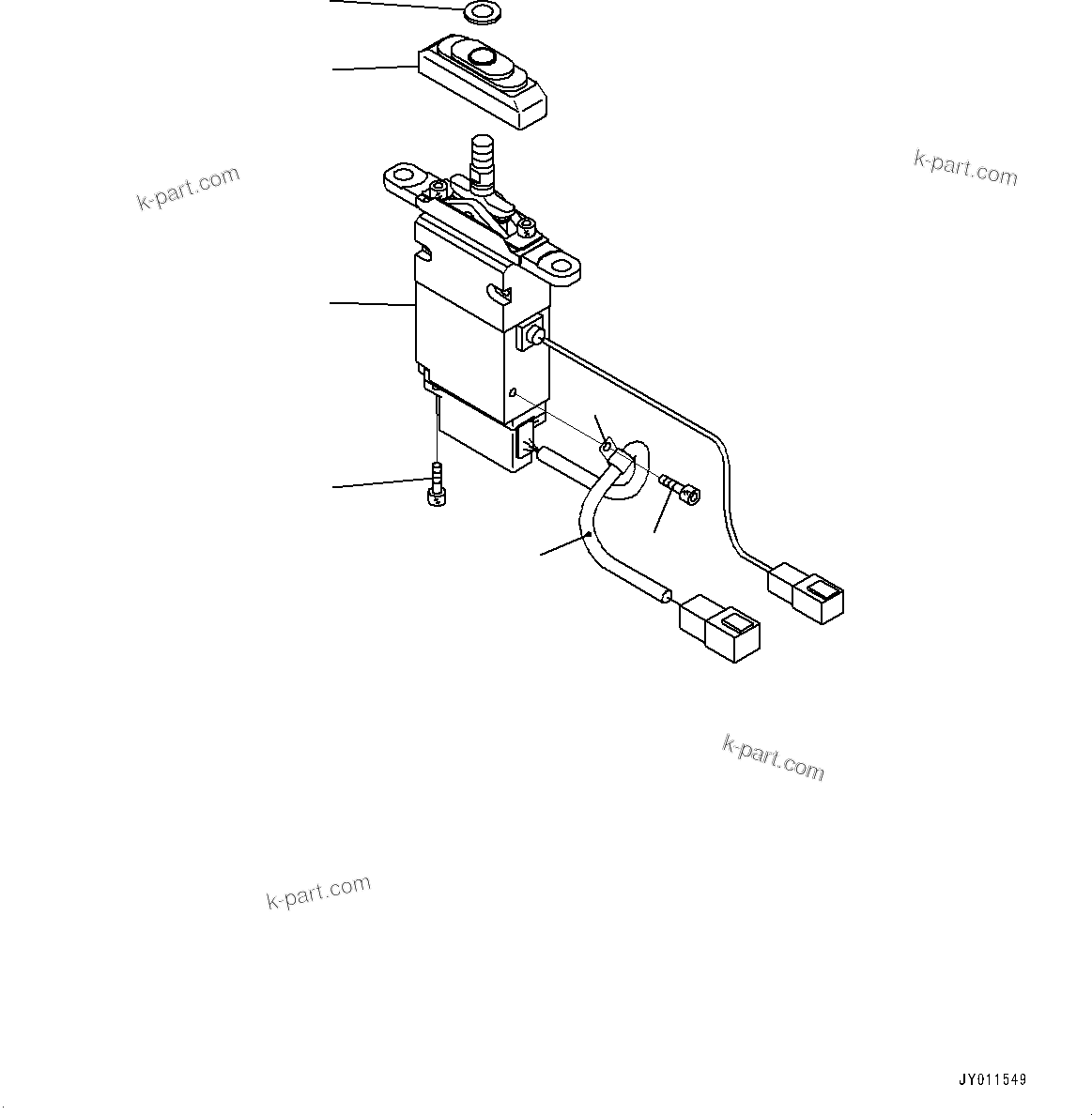 Komatsu parts book diagram for HD465-7E1 S/N 20001-UP (For EU): CAB, DUMP LEVER (#20001-)