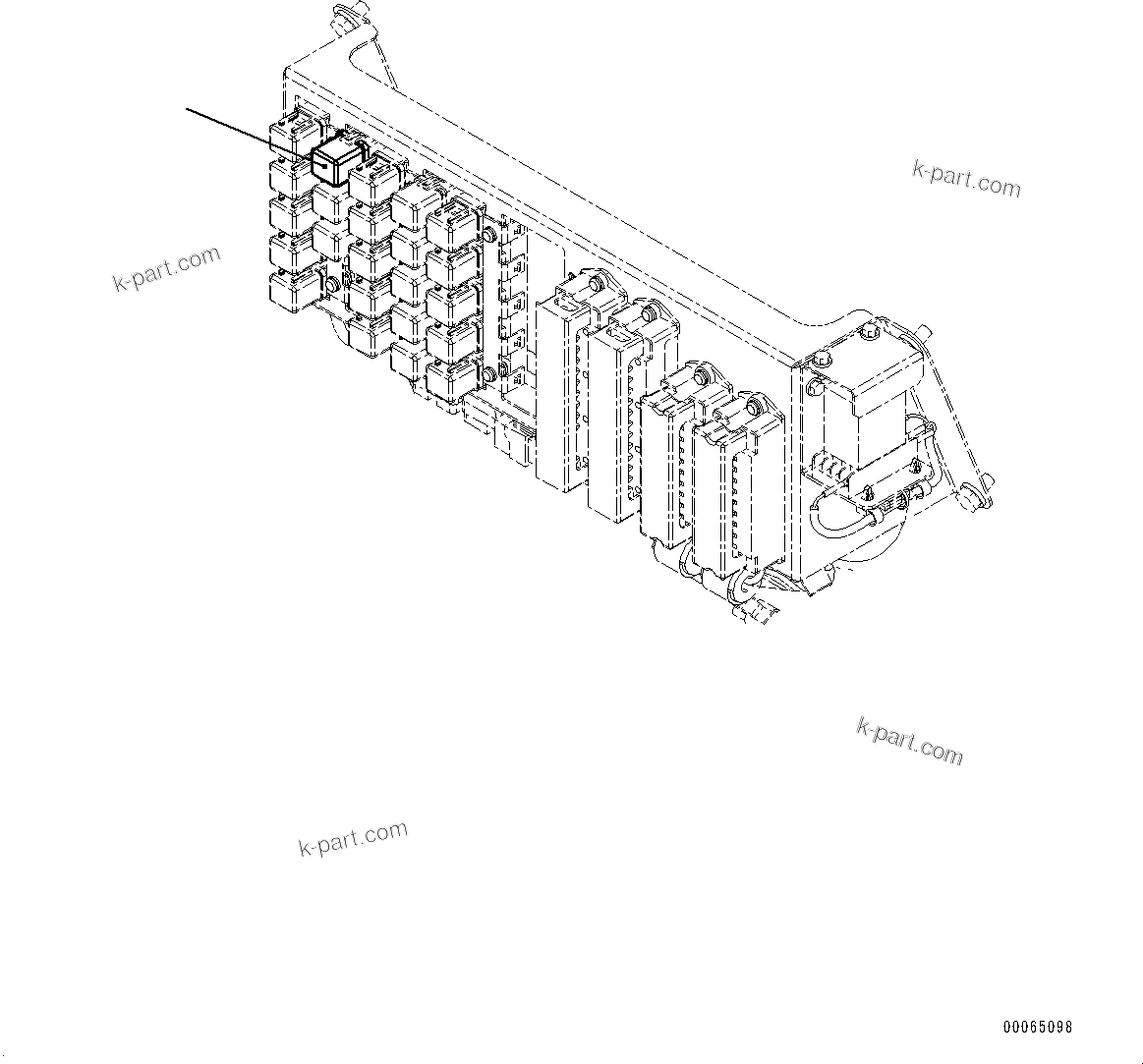 Komatsu parts book diagram for HD465-7E1 S/N 20001-UP (For EU): CAB, FOG LAMP RELAY (#20001-)