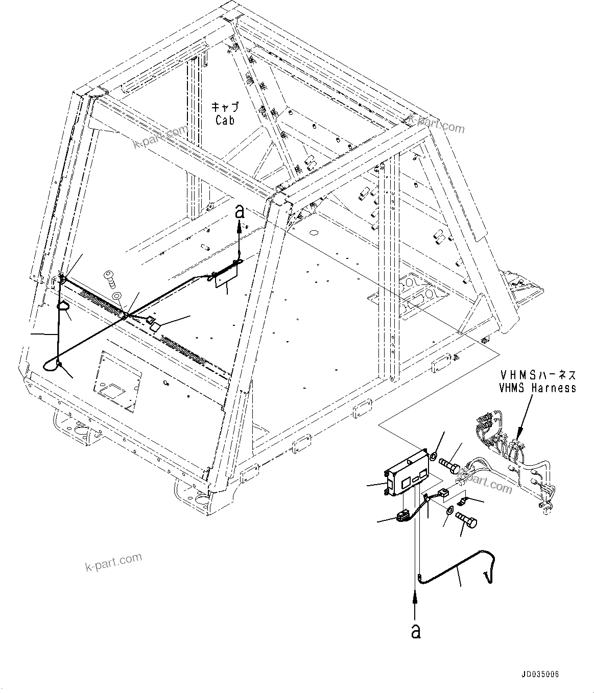 Komatsu parts book diagram for HD465-7E1 S/N 20001-UP (For EU): CAB, ORBCOMM (#20001-)