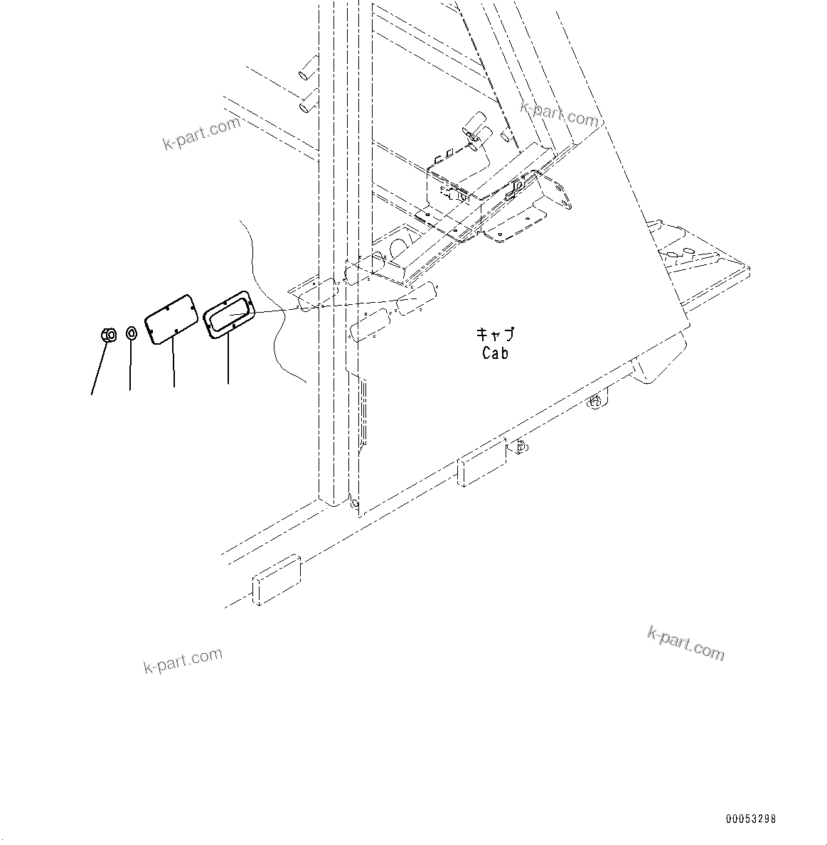 Komatsu parts book diagram for HD465-7E1 S/N 20001-UP (For EU): CAB, CONNECTOR PLUG (#20001-)