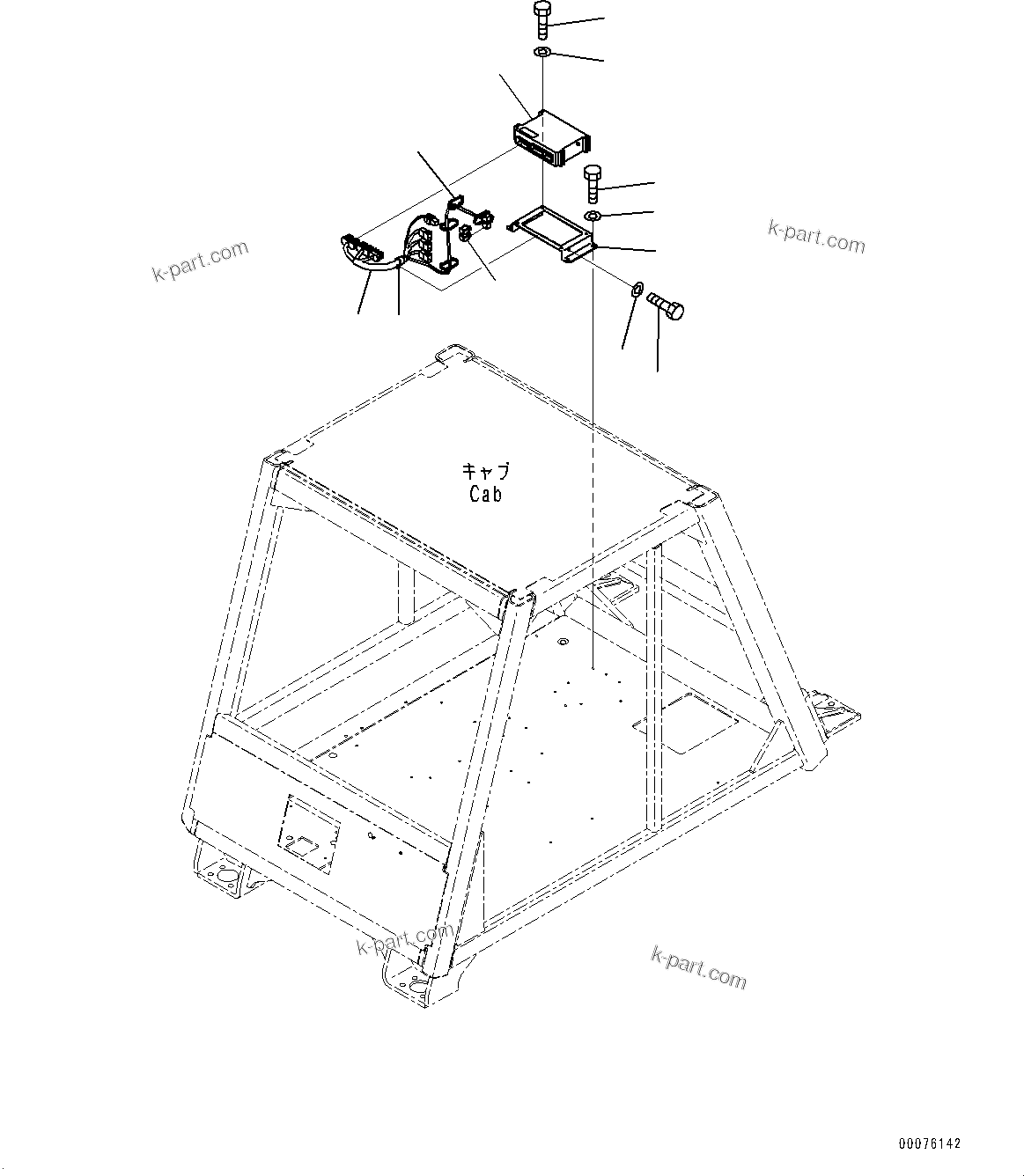 Komatsu parts book diagram for HD465-7E1 S/N 20001-UP (For EU): CAB, CONTROLLER, ABS (#20001-)