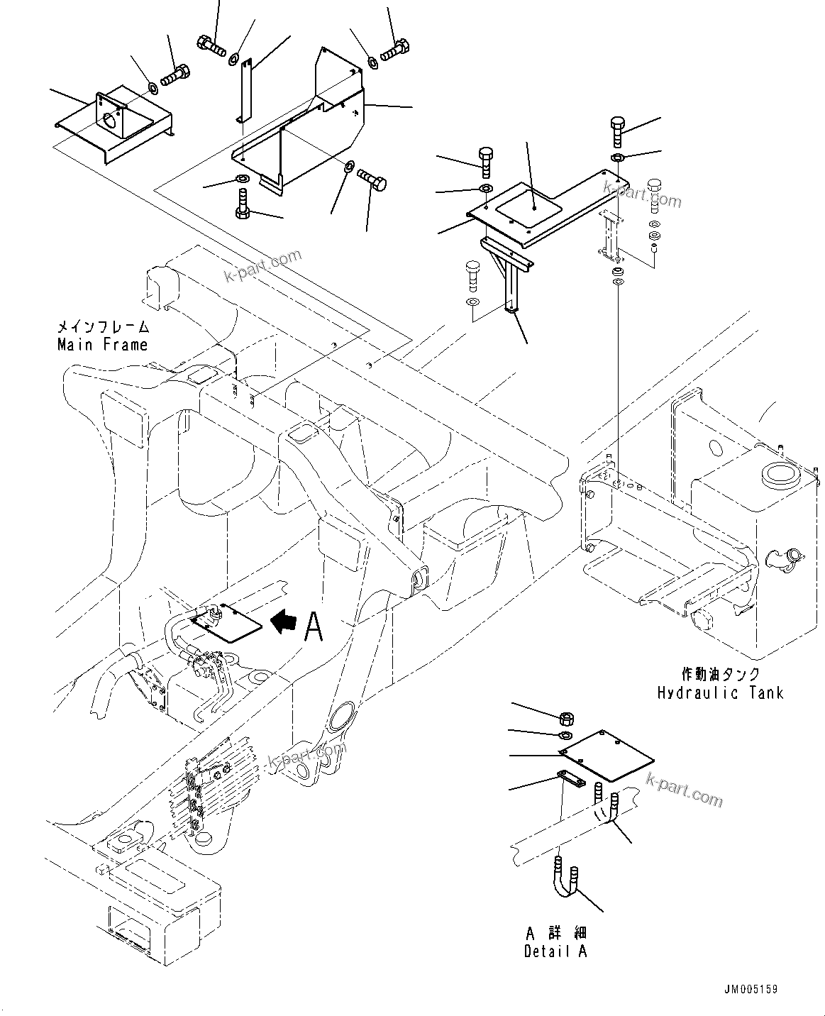 Komatsu parts book diagram for HD465-7E1 S/N 20001-UP (For EU): FIRE PROTECTION (#20001-)