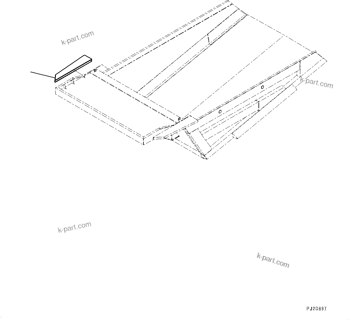 Komatsu parts book diagram for HD465-7E1 S/N 20001-UP (For EU): BODY, PLATFORM GUARD (#20001-)